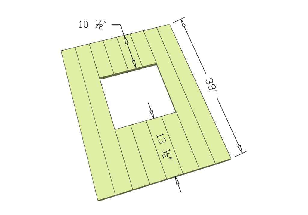 chamfered boards around windows