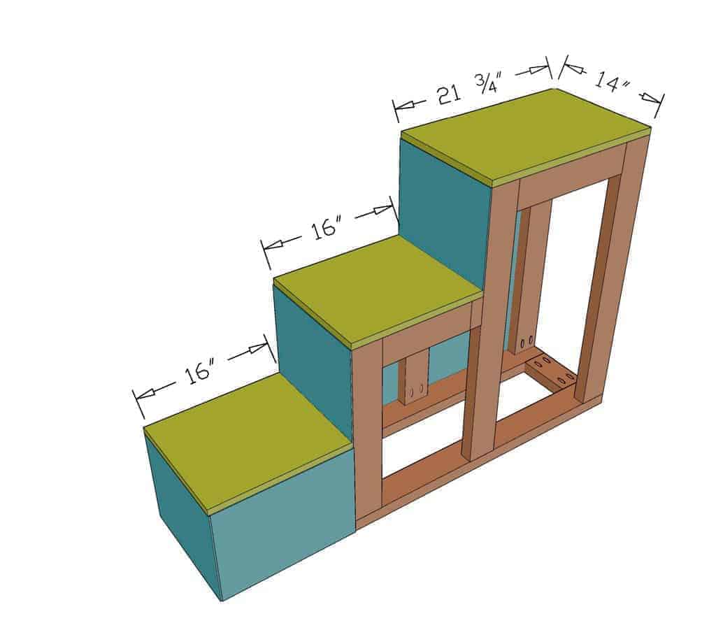 attach plywood to frame steps
