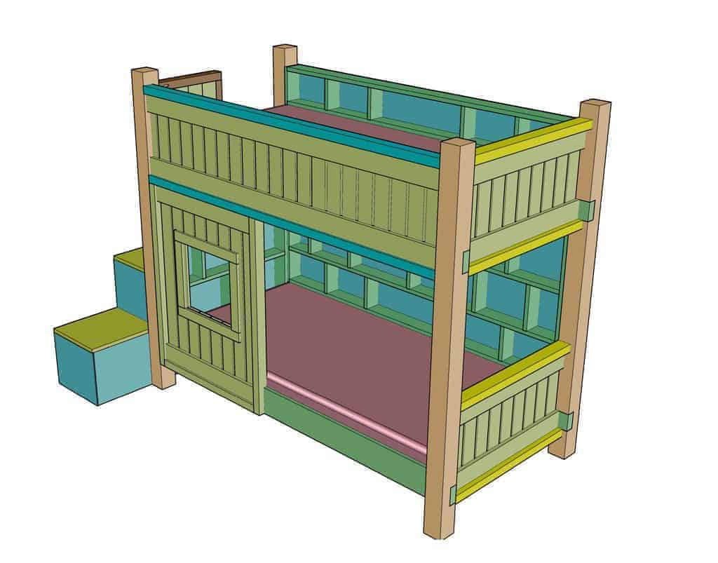 DIY Bunk Bed with Window