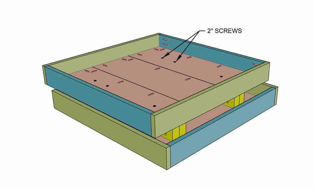 DIY Square Coffee Table middle section
