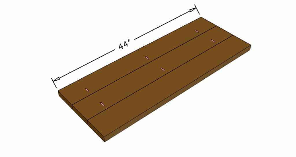 bottom section for the DIY Shoe Rack Bench