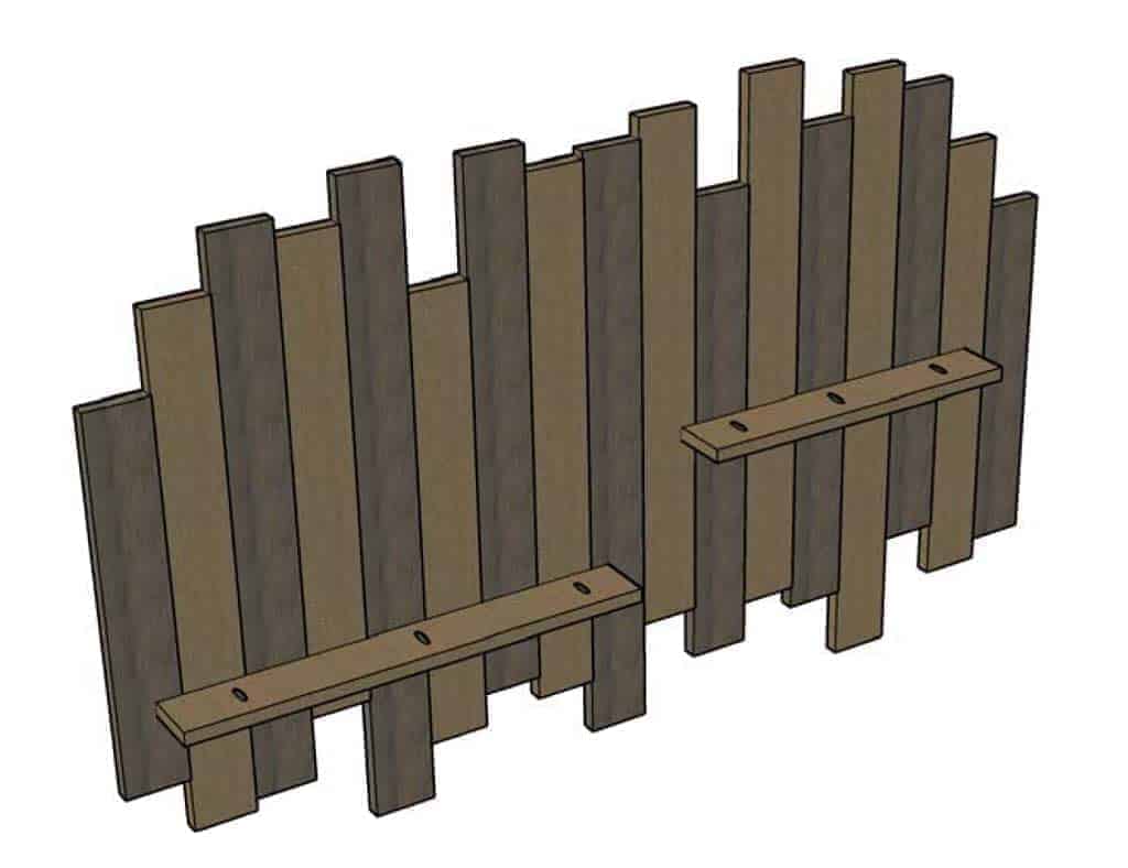 DIY wall decor with shelf