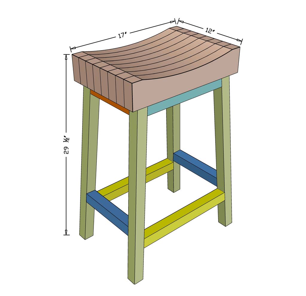 DIY Bar stool dimensions
