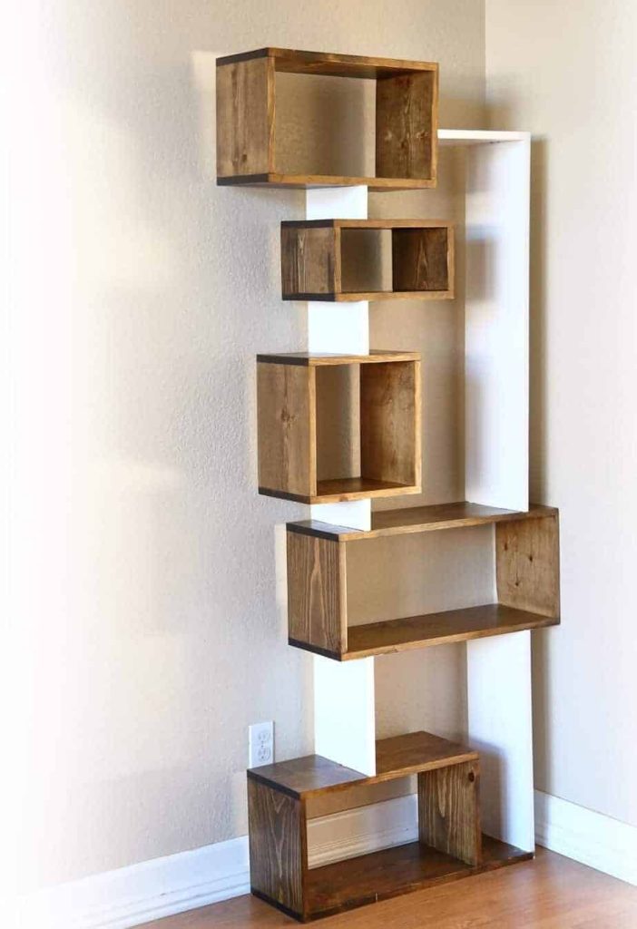 DIY Offsetting Bookshelf