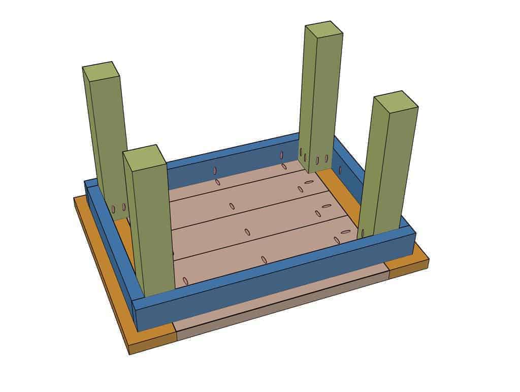 attaching legs to table top