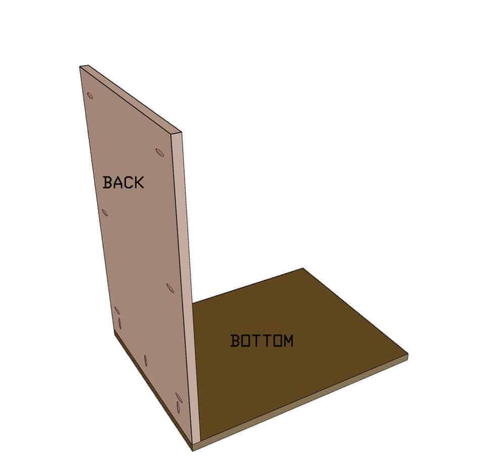 bottom and back plywood for DIY Storage for Toys