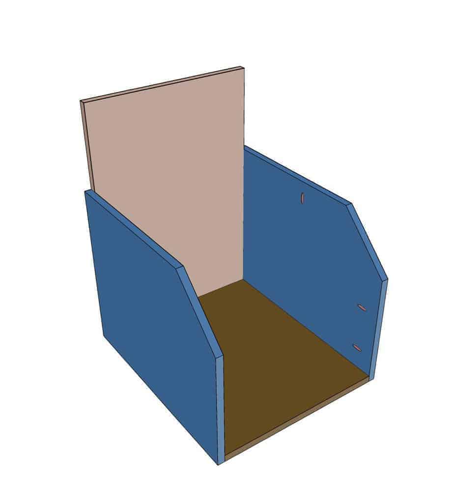 adding sides to DIY Storage for Toys