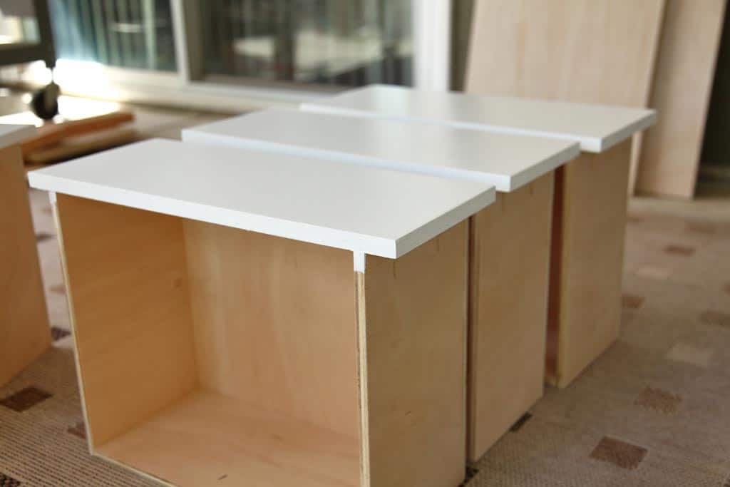 paint drawers for DIY Closet Organizer with Drawers