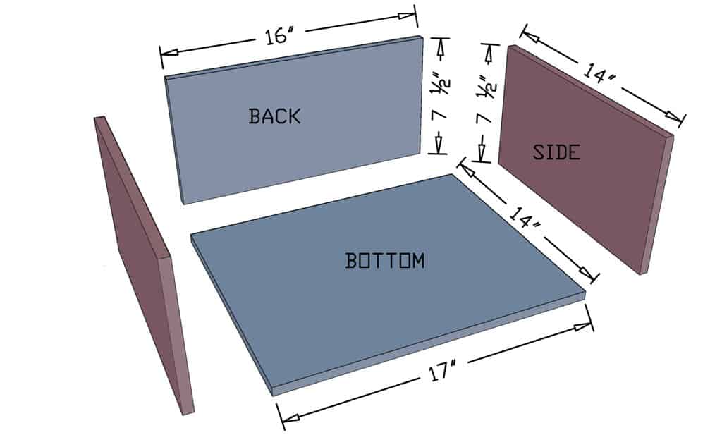 drawer box dimensions