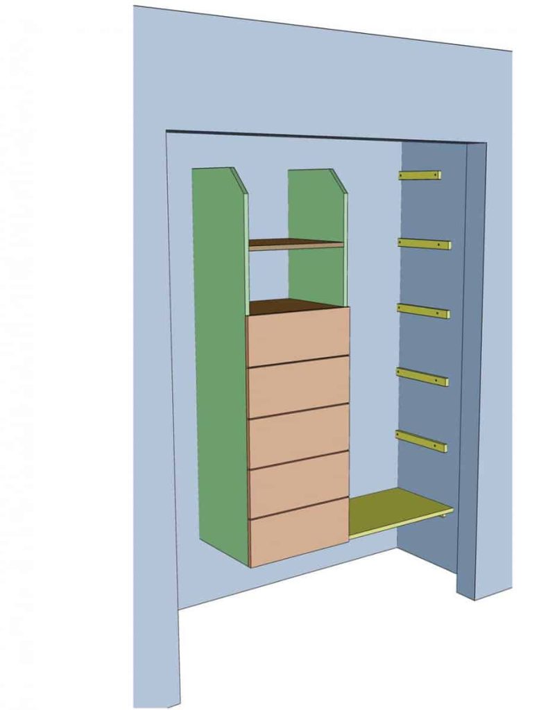 DIY closet organizer