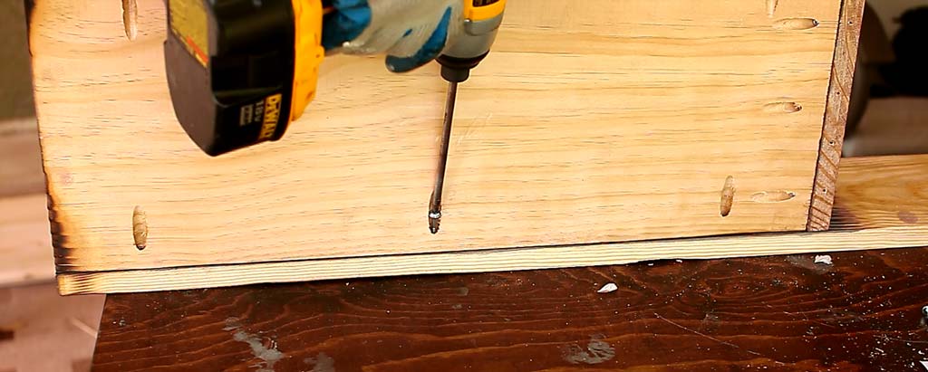 attaching shelf boards DIY Kign Size Headboard