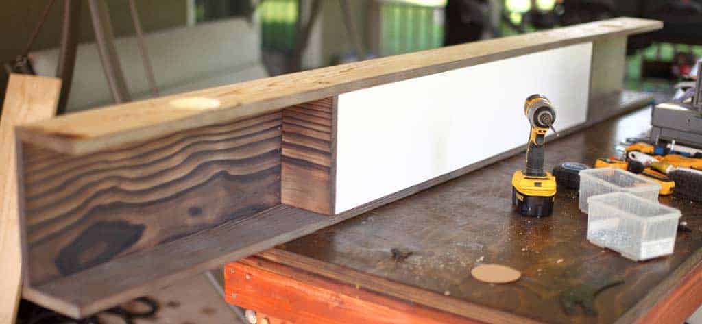 middle sections of the DIY Kign Size Headboard