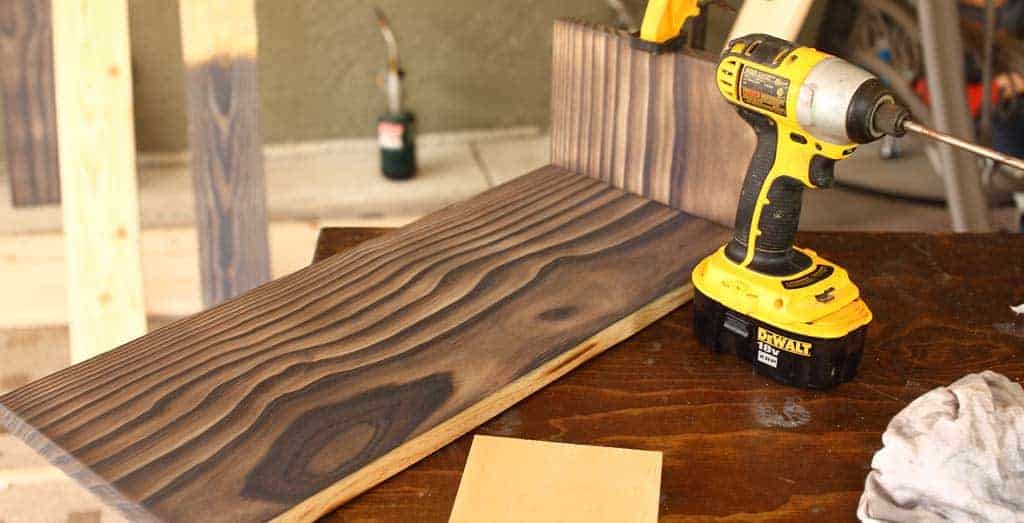 back of shelf DIY Kign Size Headboard