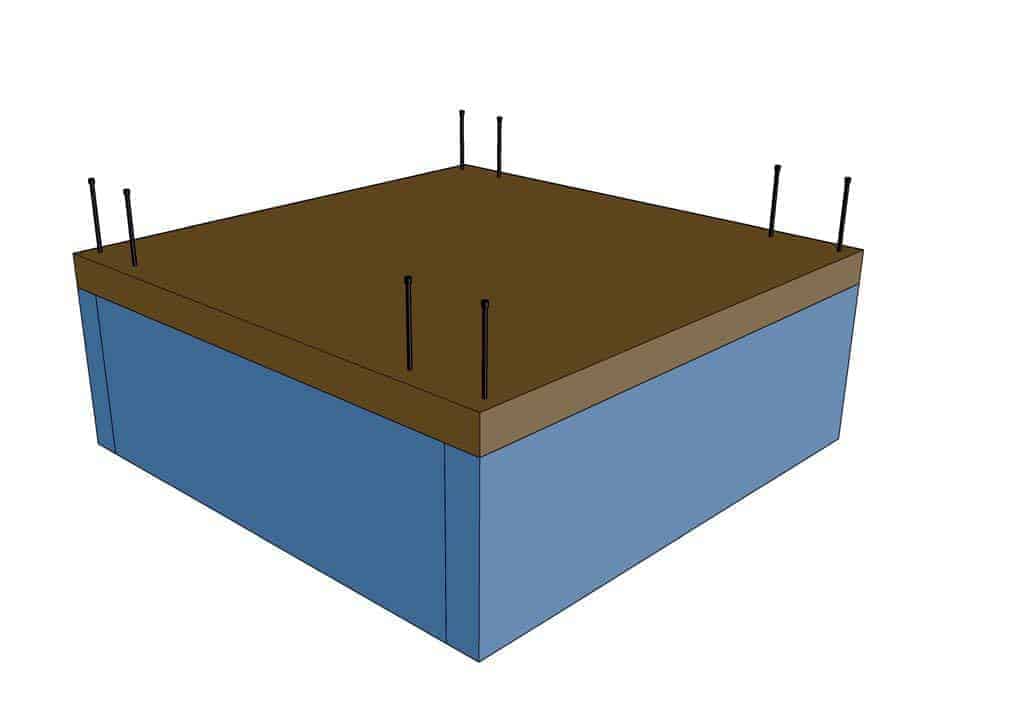 attach the bottom piece of DIY Pencil Box for Kids