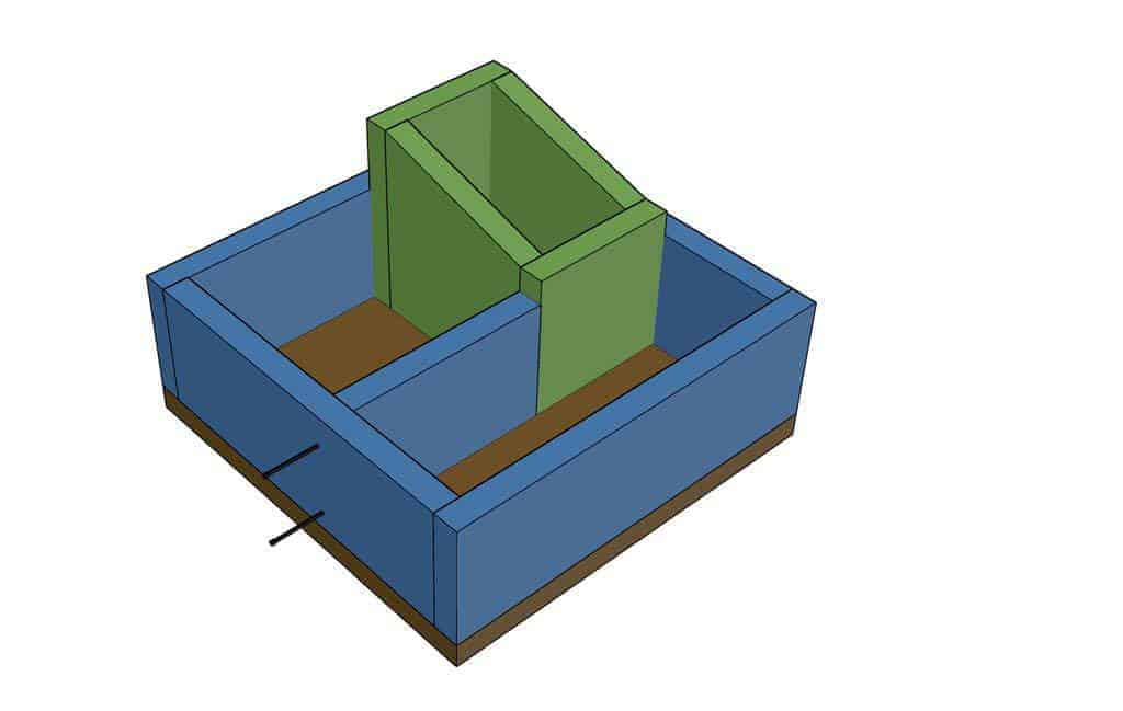 attach the middle divider for DIY Pencil Box for Kids