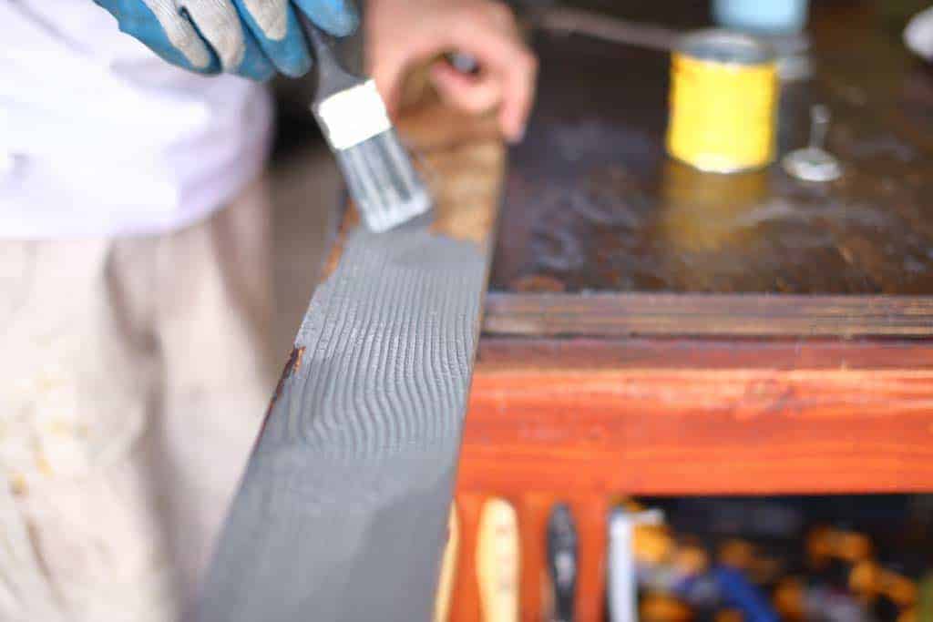 staining board after Shou Sugi Ban