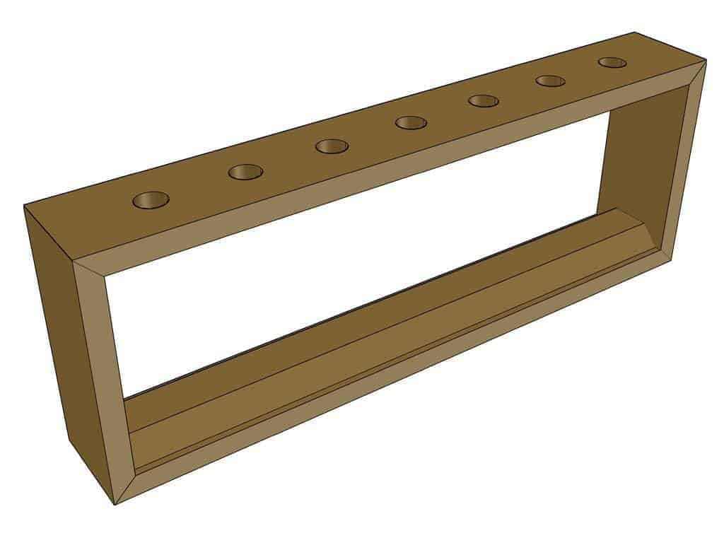 frame for the DIY Wooden Table Centerpiece