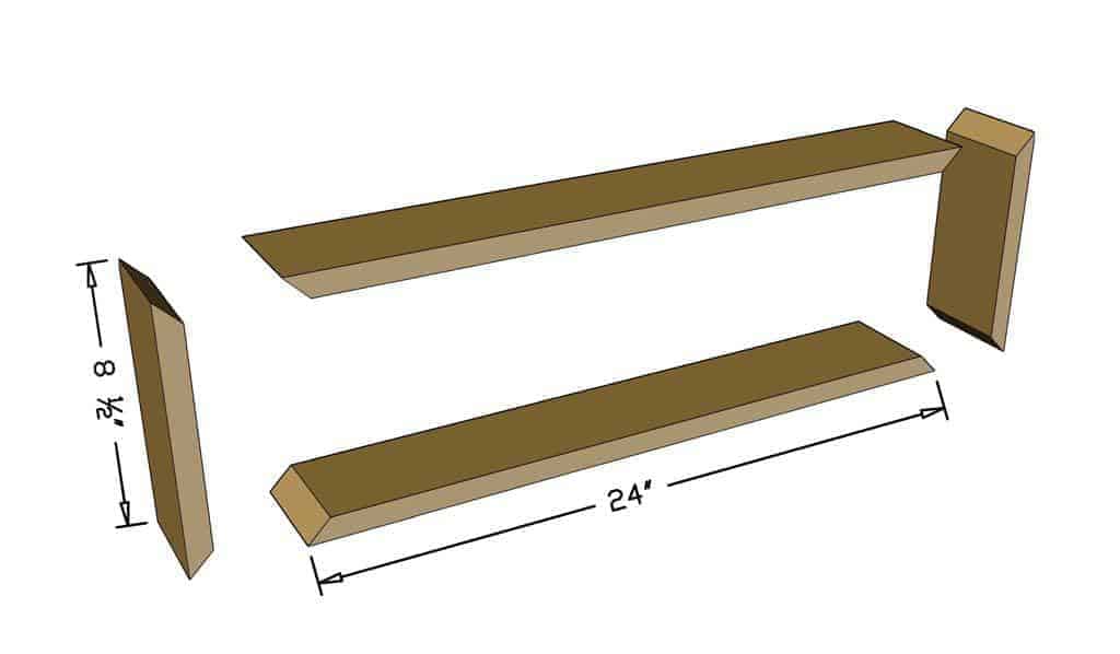 frame for the DIY Wooden Table Centerpiece