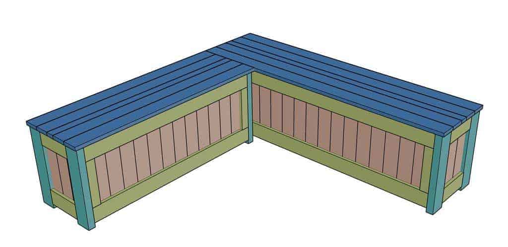 DIY Corner Storage Bench