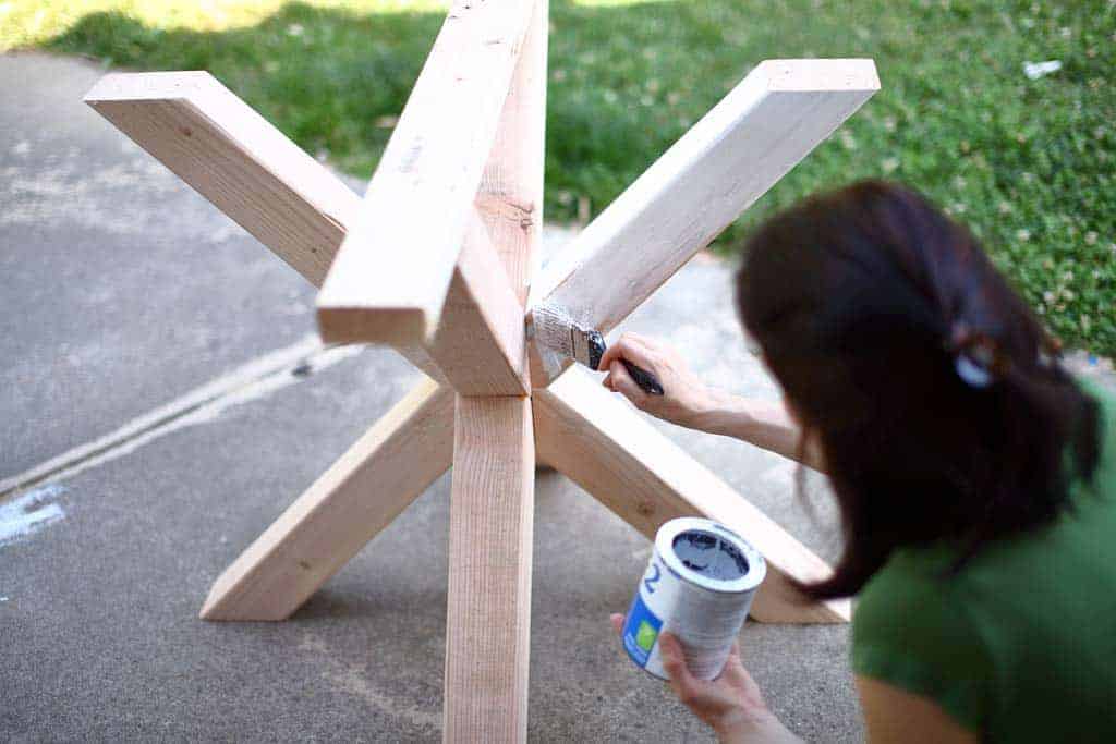 DIY Dining Table leg supports