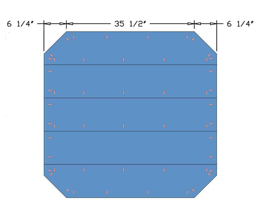 DIY Dining Table top dimensions