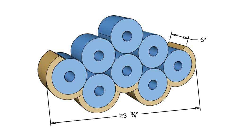 DIY Cloud Toilet Paper Storage dimensions