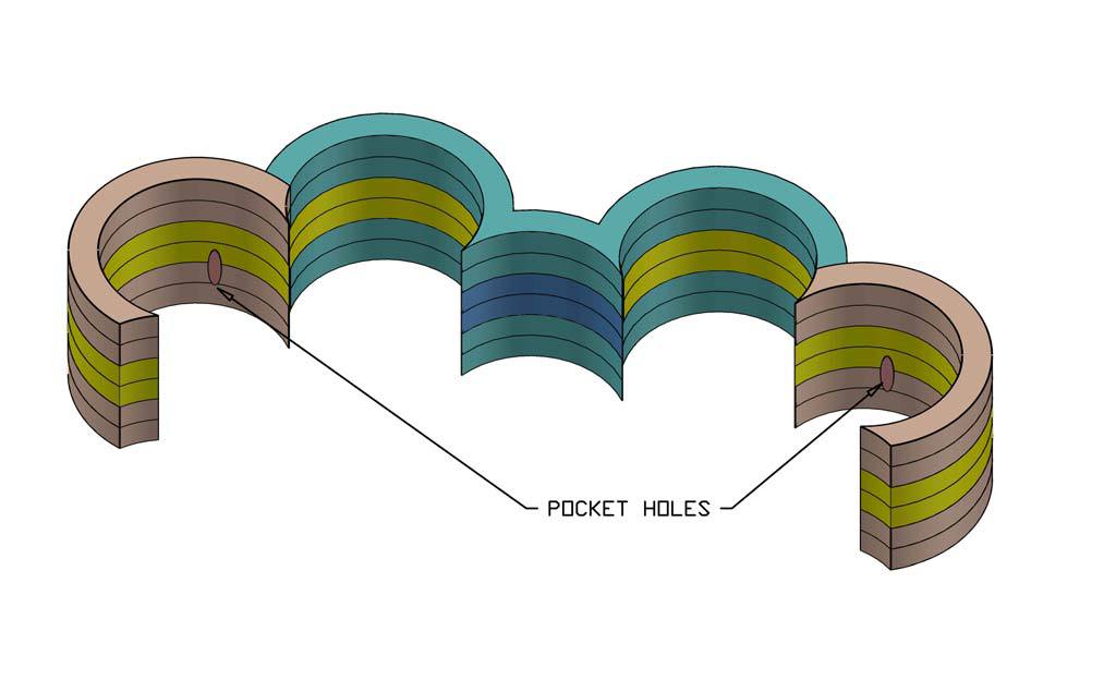 pocket holes on the DIY Cloud Toilet Paper Storage