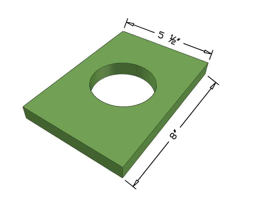 cutting a hole for a plant