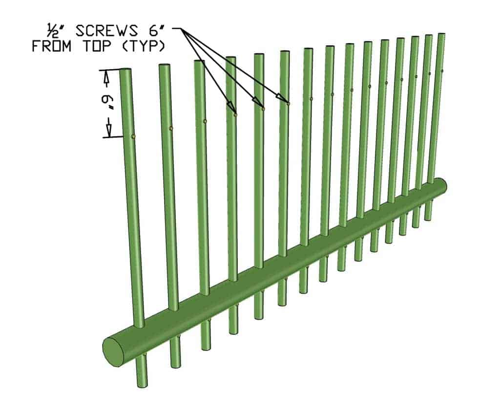 pvc pickets for DIY PVC Pipe Patio Railing