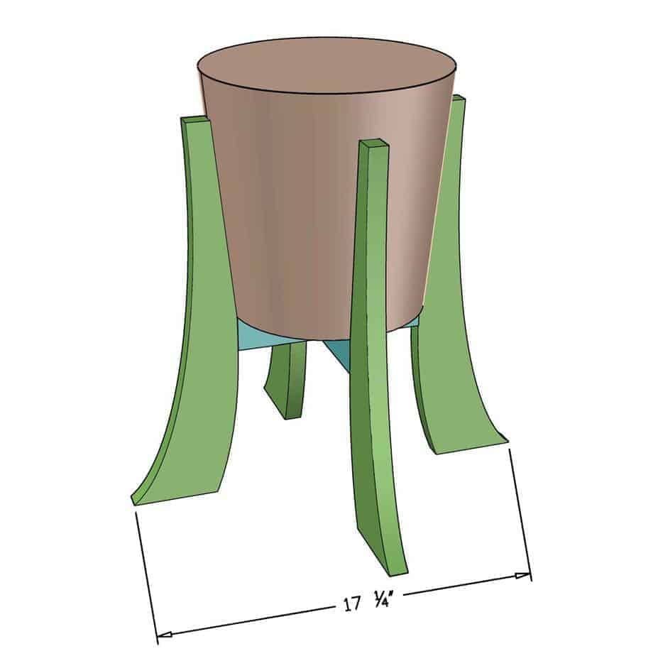 DIY Indoor Plant Stand dimensions
