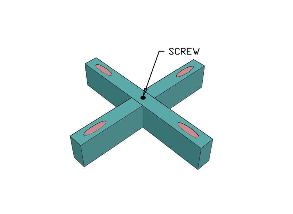 attaching screw in lap joint