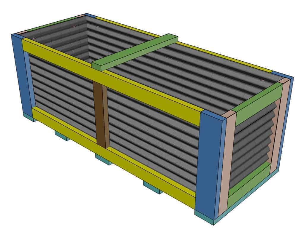 DIY Planter Container with corrugated steel