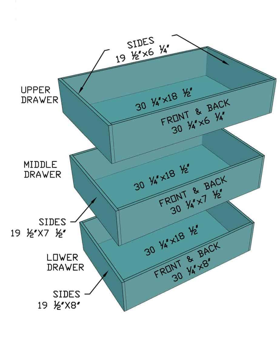 building drawer boxes for dresser