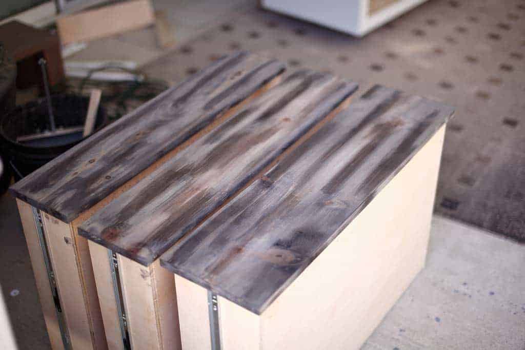 staining the cover boards