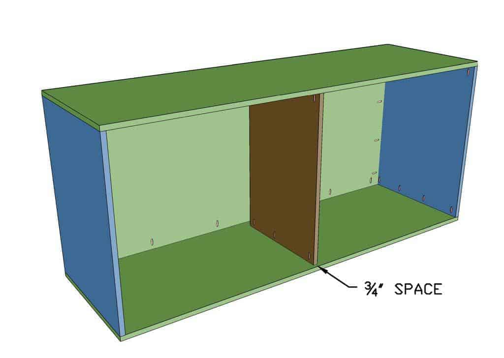 attaching the middle divider board