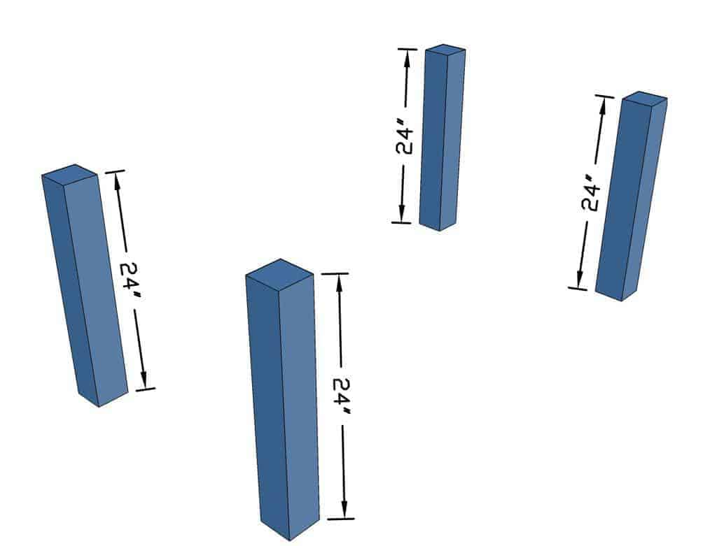 toddler bed 4x4 post supports