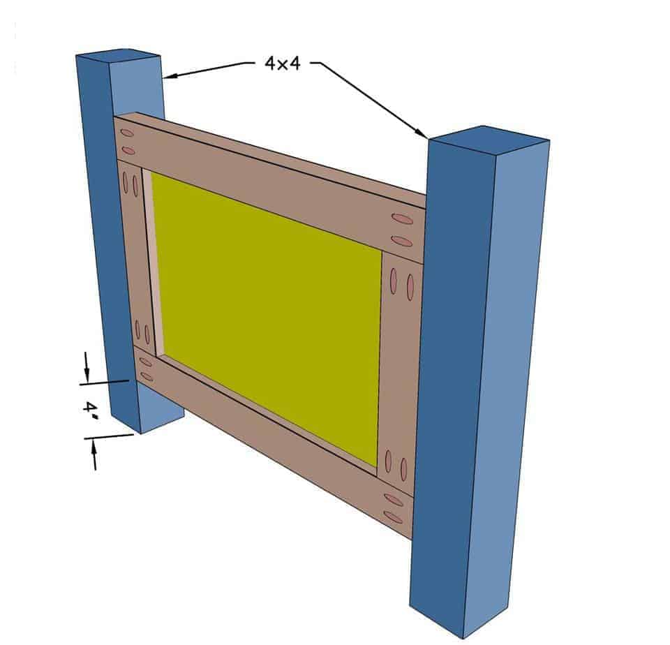 headboard panel for DIY Toddler Bed
