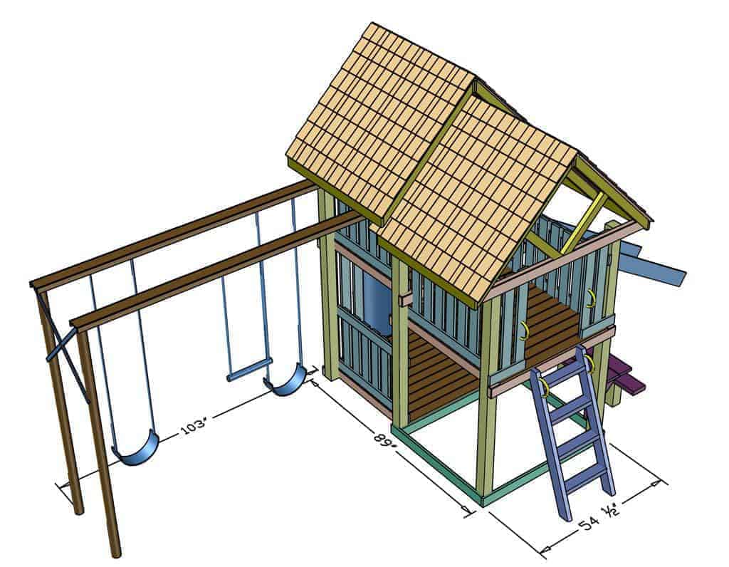 DIY Backyard Playground dimensions