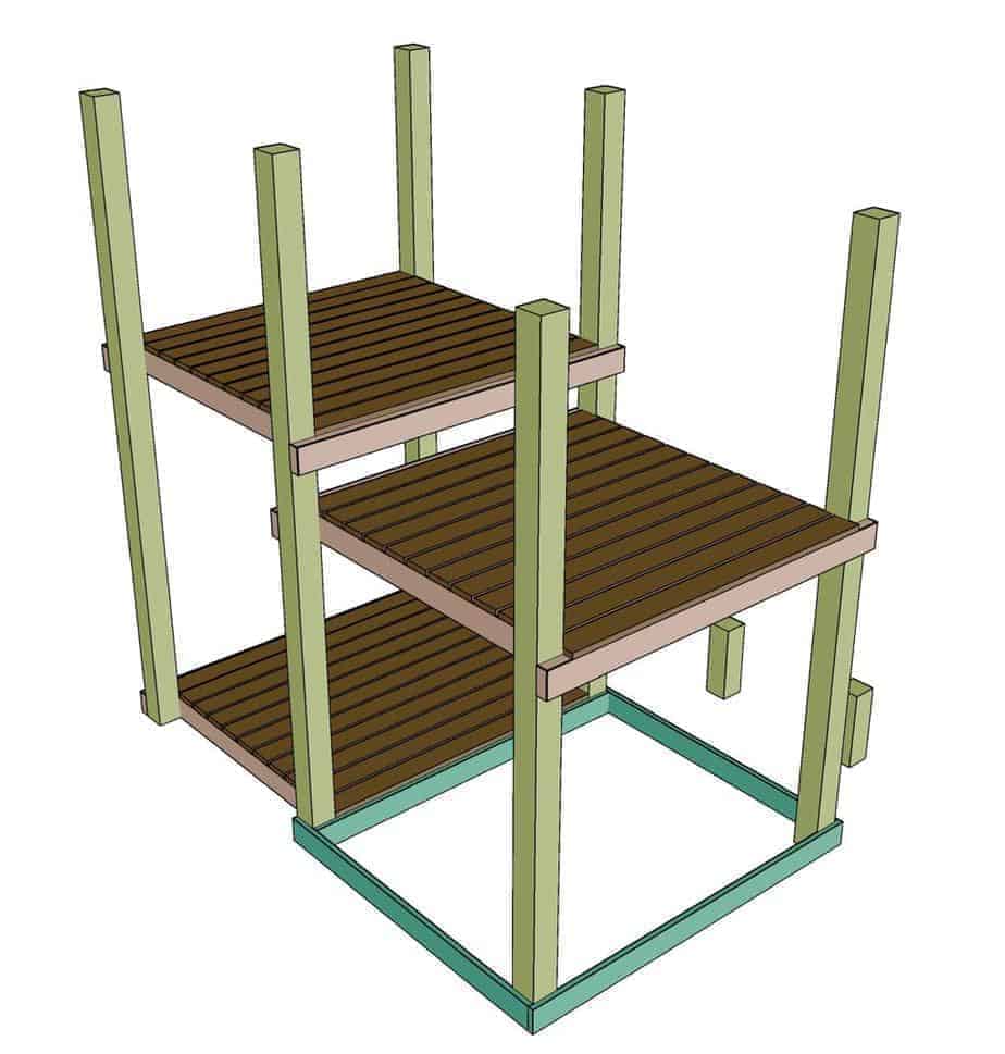 floor levels for the DIY Backyard Playground