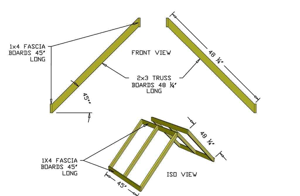 truss measurements of the DIY Backyard Playground