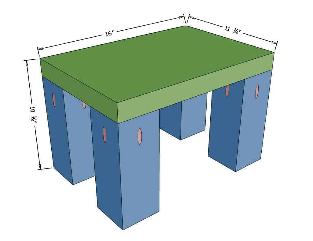 diy step stool for kids dimensions