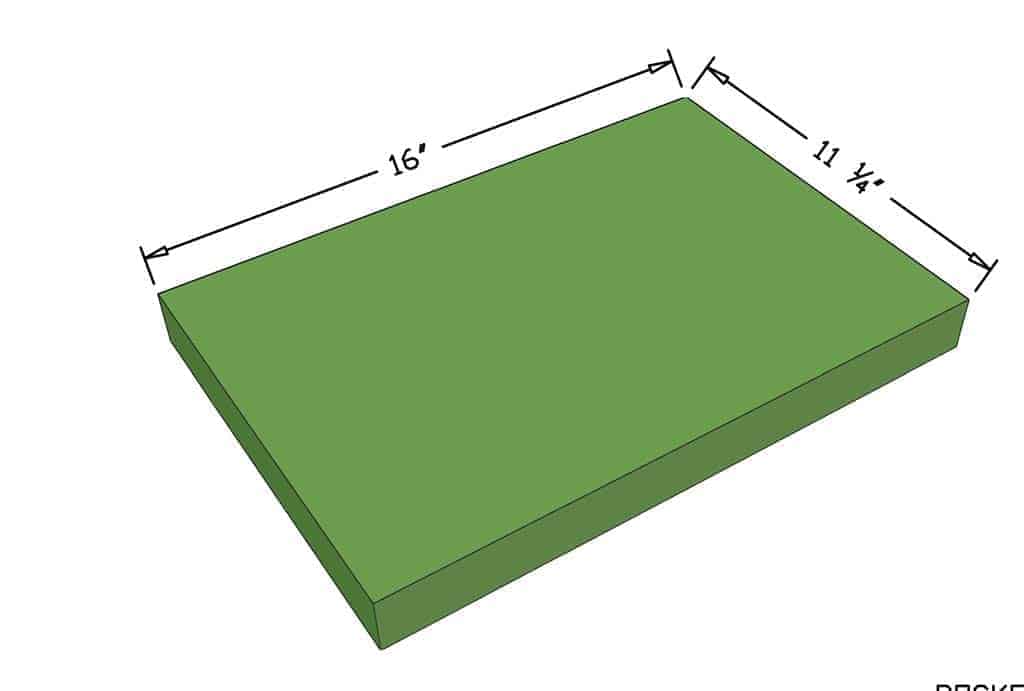 top board of the diy step stool for kids