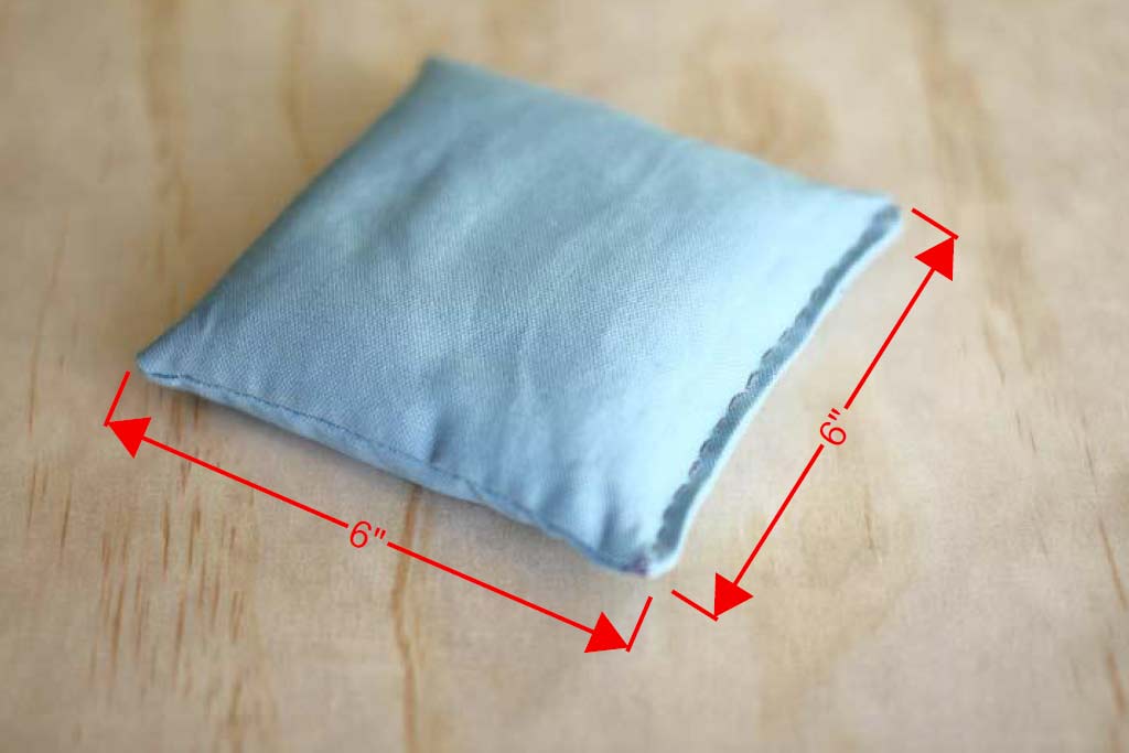 overall dimensions of DIY Cornhole bags