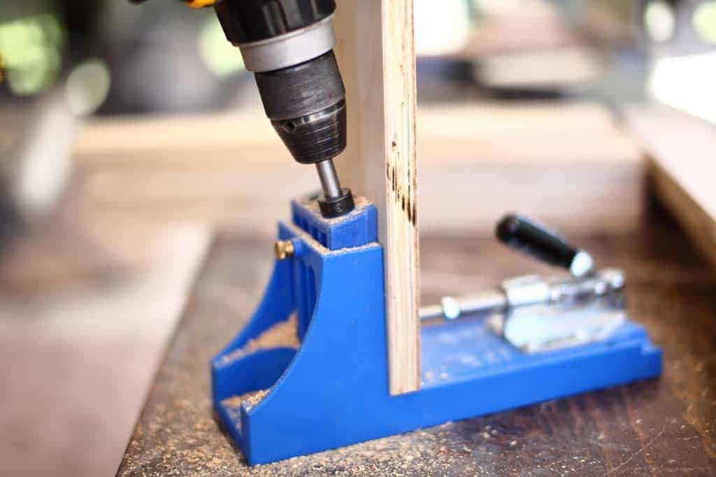 drilling pocket holes in the