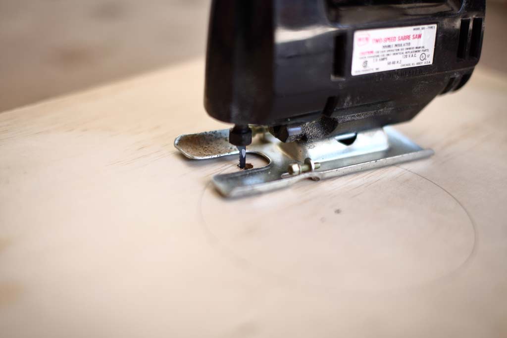cutting 6" hole with a jig saw