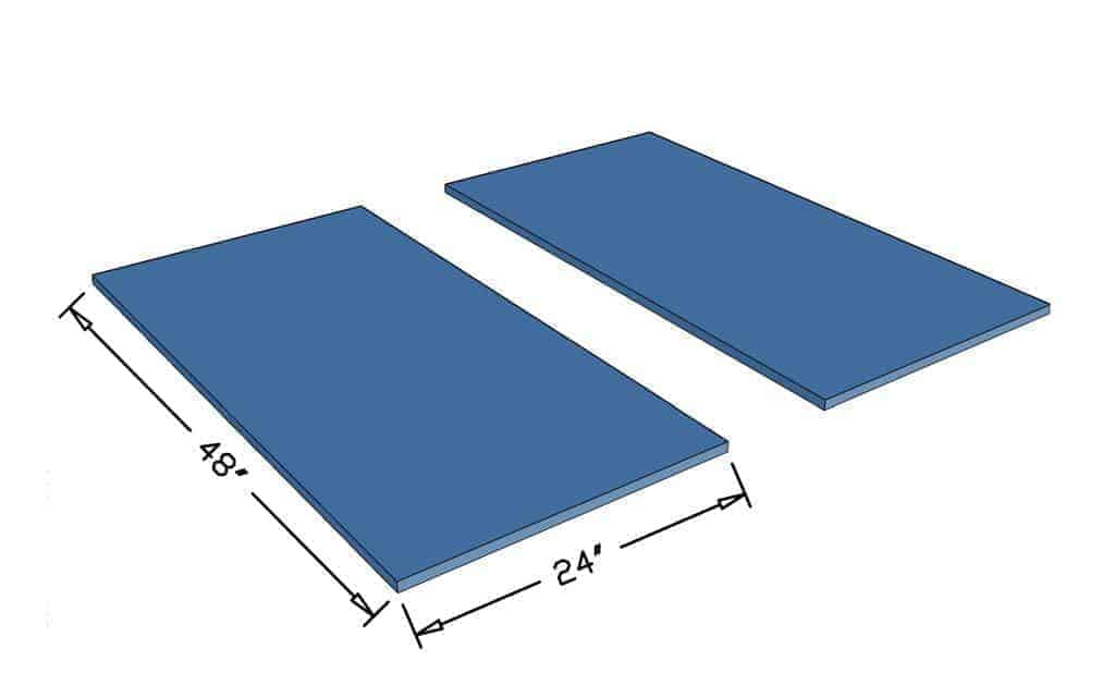 cutting top boards for the DIY Cornhole Boards