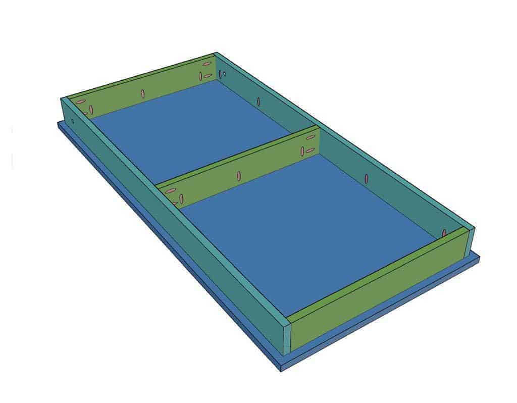 attaching frame to the top board