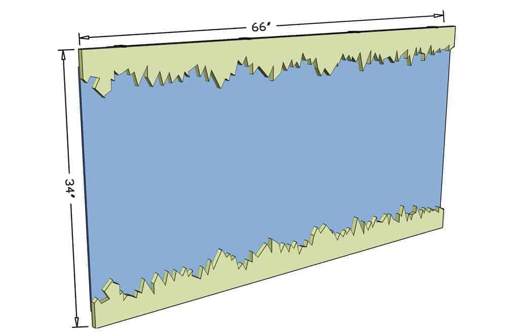 DIY Live Edge Mirror dimensions