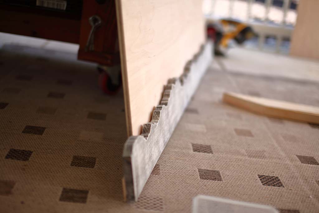 attaching bottom live edge piece