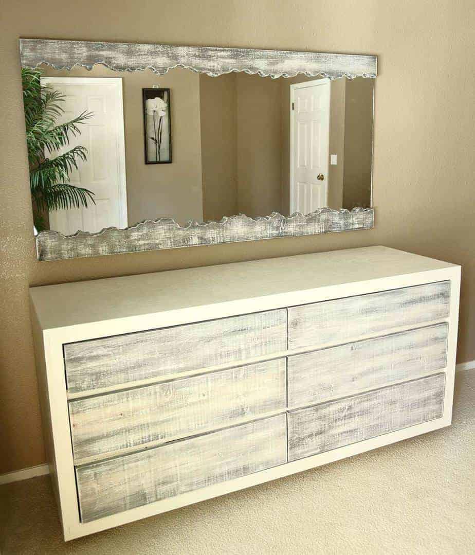DIY Live Edge Mirror and dresser